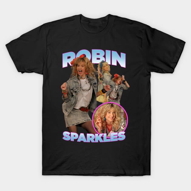 VINTAGE BOOTLEG ROBIN SPARKLES RETRO T-Shirt by Archer Expressionism Style